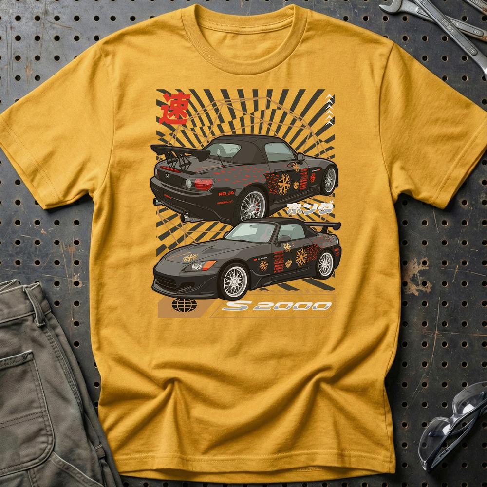 Honda S2000 Fast And Furios Cars - Unisex T-Shirt-Beklædning-Honda-Guld-S-Garage Culture Shop- garage - man cave - merchandise