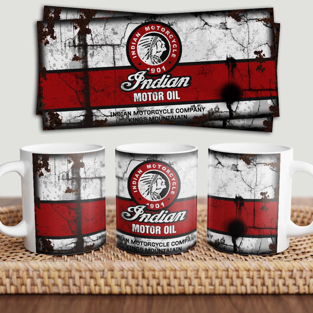Indian Motorolie Keramisk Krus-Krus-Motorolie-Garage Culture Shop- garage - man cave - merchandise