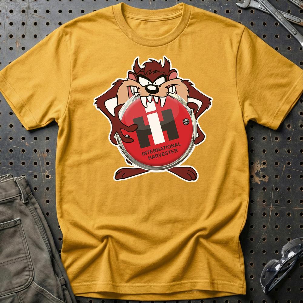 International Harvester TAZ Unisex T-Shirt , Bomuld-Beklædning-International Harvester-Guld-S-Garage Culture Shop- garage - man cave - merchandise
