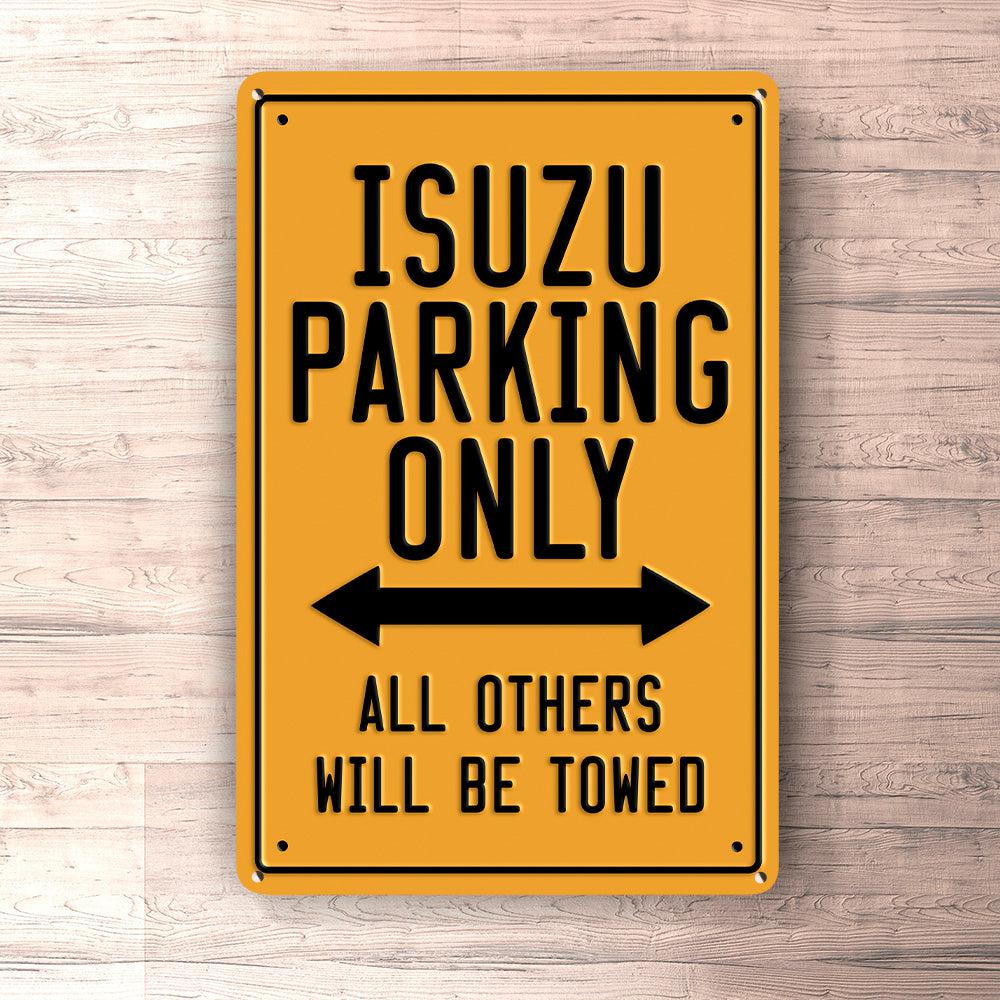 Isuzu Parking Only Skilte, Musemåtte, Dørmåtte , Plakat-Parking skilte-Isuzu-Garage Culture Shop- garage - man cave - merchandise
