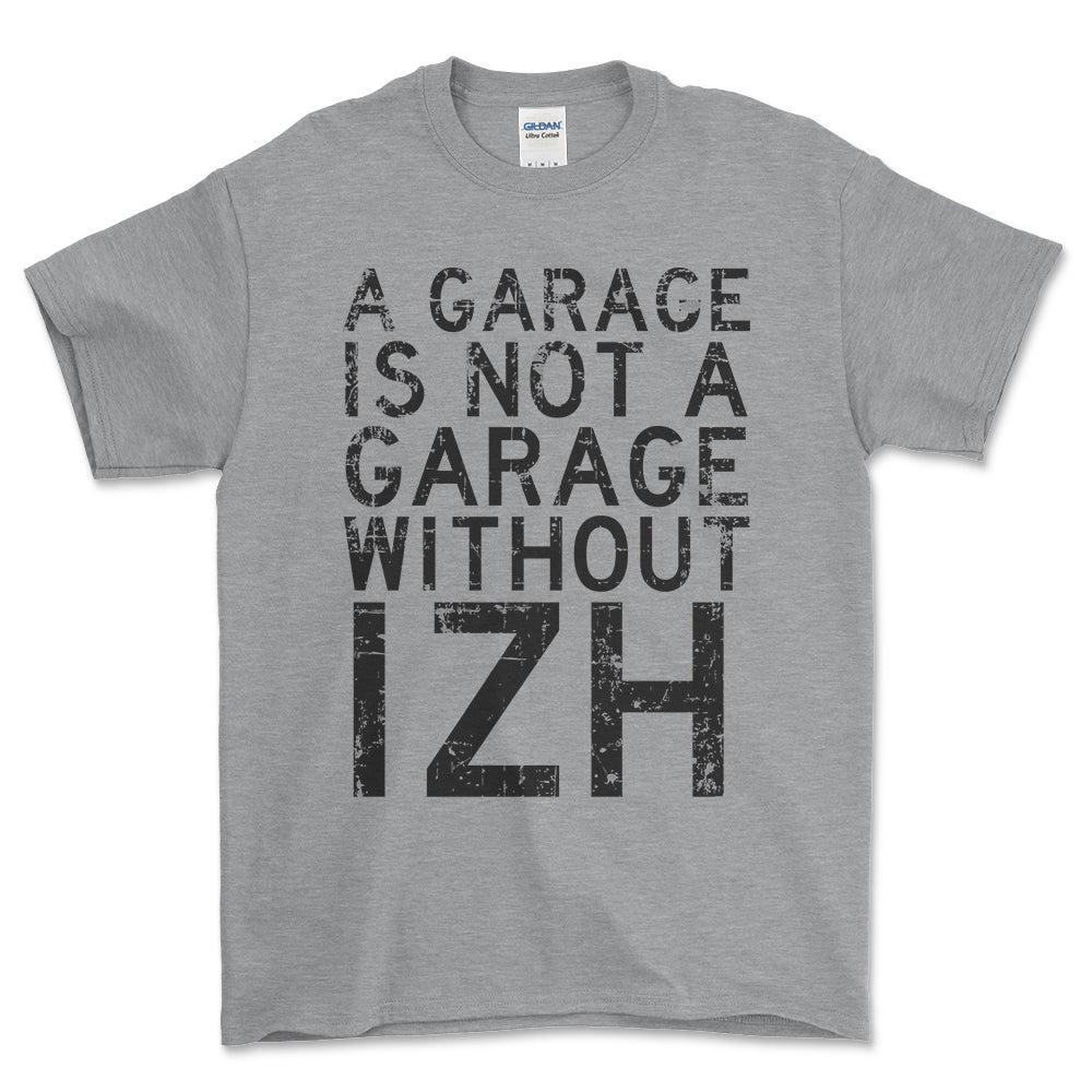 Izh - A Garage Is Not A Garage Without Indian - Unisex T-Shirt , Bomuld-Beklædning-IZh-Grå Sport-S-Forside-Garage Culture Shop- garage - man cave - merchandise