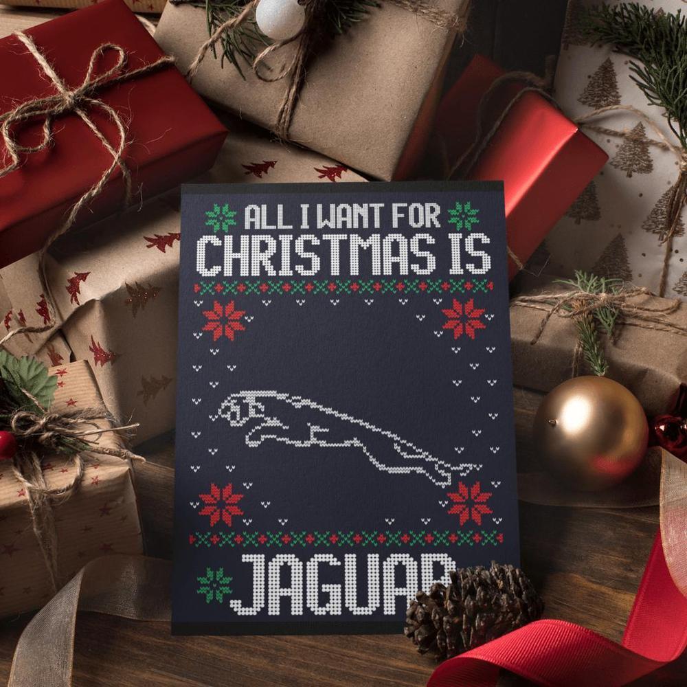 Jaguar Juleskilte All I Want For Christmas Is Skilte, Musemåtte, Dørmåtte-Skilte-Jaguar-Garage Culture Shop- garage - man cave - merchandise