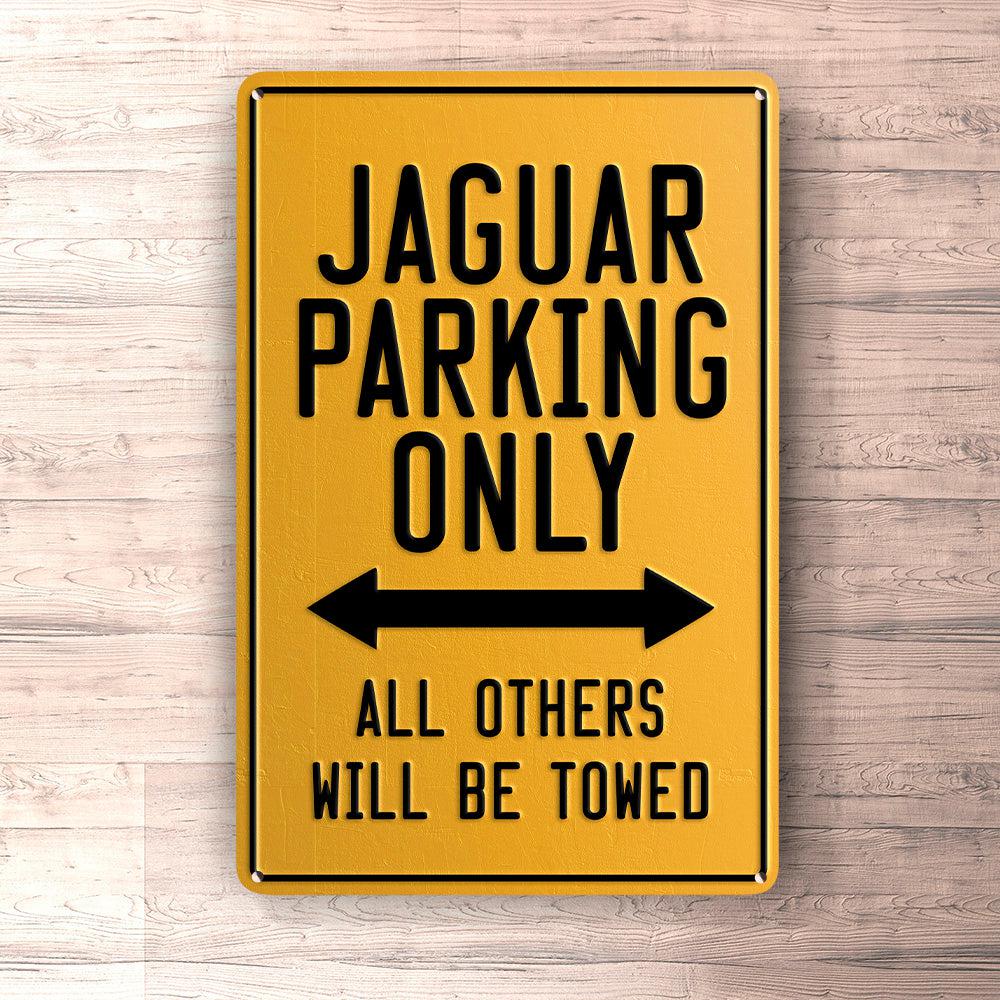 Jaguar Parking Only Skilte, Musemåtte, Dørmåtte , Plakat-Parking skilte-Jaguar-Garage Culture Shop- garage - man cave - merchandise