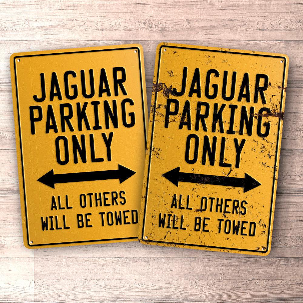 Jaguar Parking Only Skilte, Musemåtte, Dørmåtte , Plakat-Parking skilte-Jaguar-Garage Culture Shop- garage - man cave - merchandise