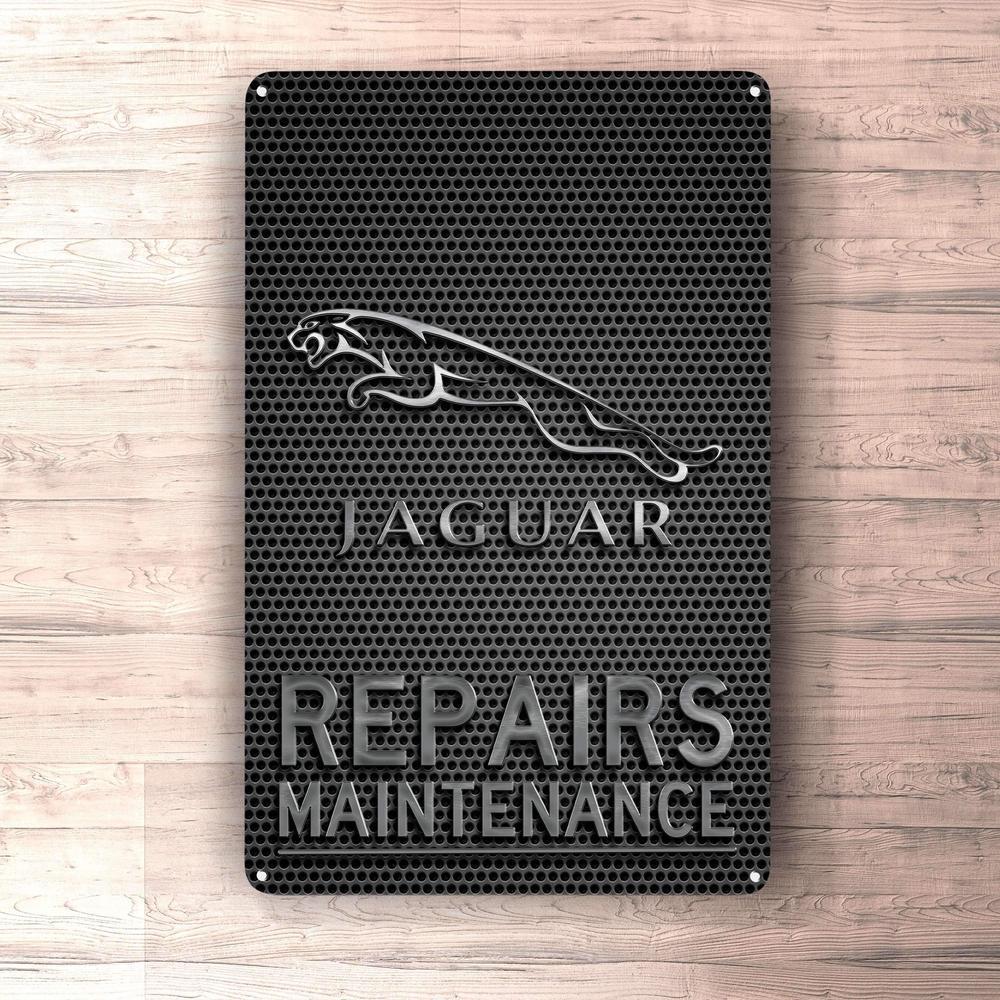 Jaguar Repairs Maintenance Skilte, Musemåtte, Dørmåtte , Plakat-Skilte-Jaguar-Garage Culture Shop- garage - man cave - merchandise