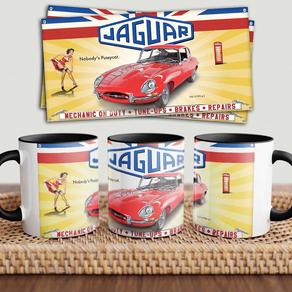 Jaguar "To Toner" Vintage Keramisk Krus-Krus-Jaguar-Garage Culture Shop- garage - man cave - merchandise