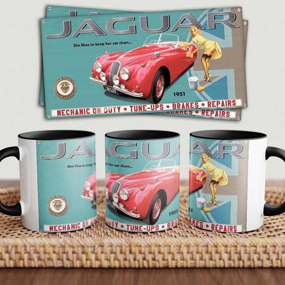 Jaguar "To Toner" Vintage Keramisk Krus-Krus-Jaguar-Garage Culture Shop- garage - man cave - merchandise