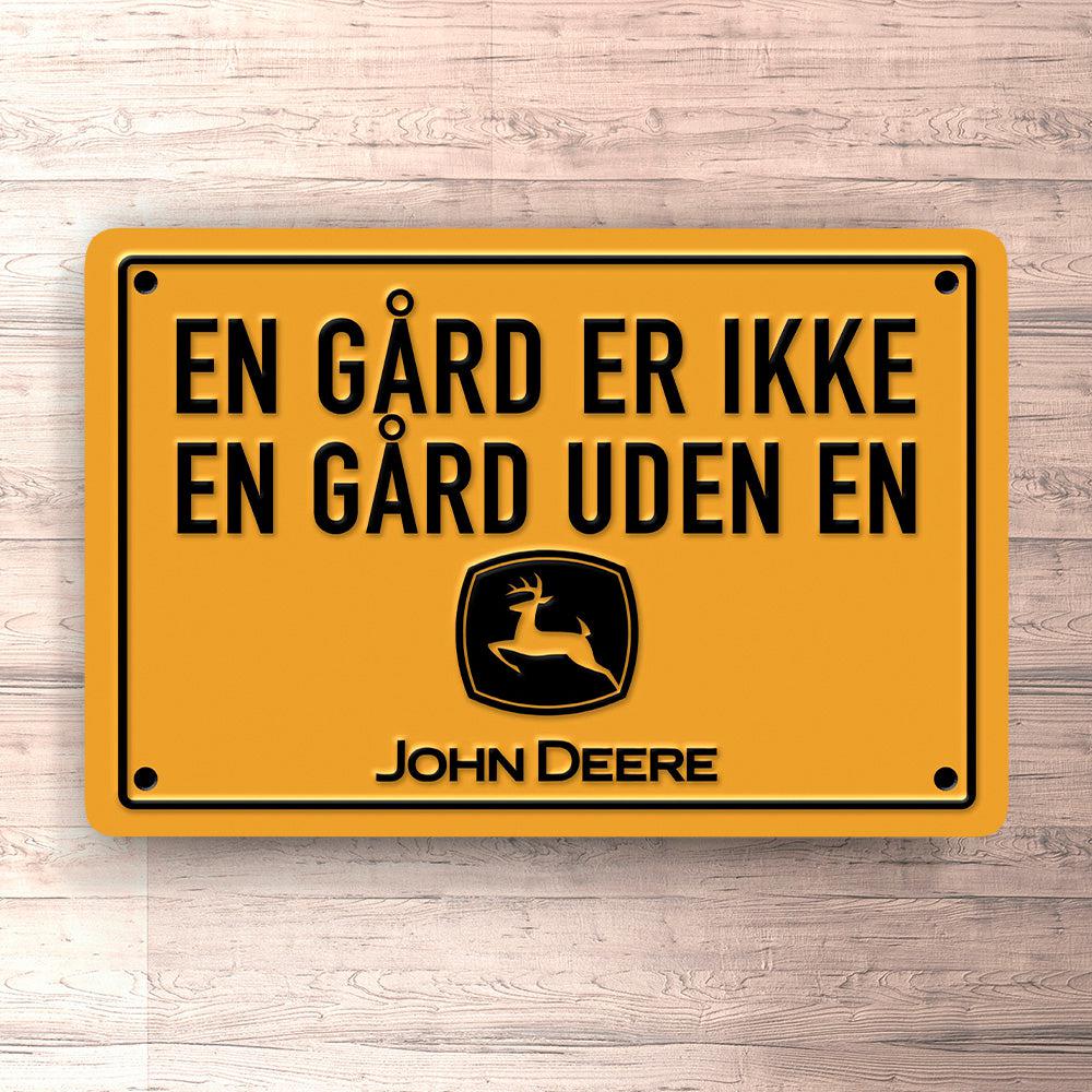 John Deere En Gård Er Ikke En Gård Uden En John Deere Skilte, Musemåtte, Dørmåtte-Skilte-John Deere-Garage Culture Shop- garage - man cave - merchandise