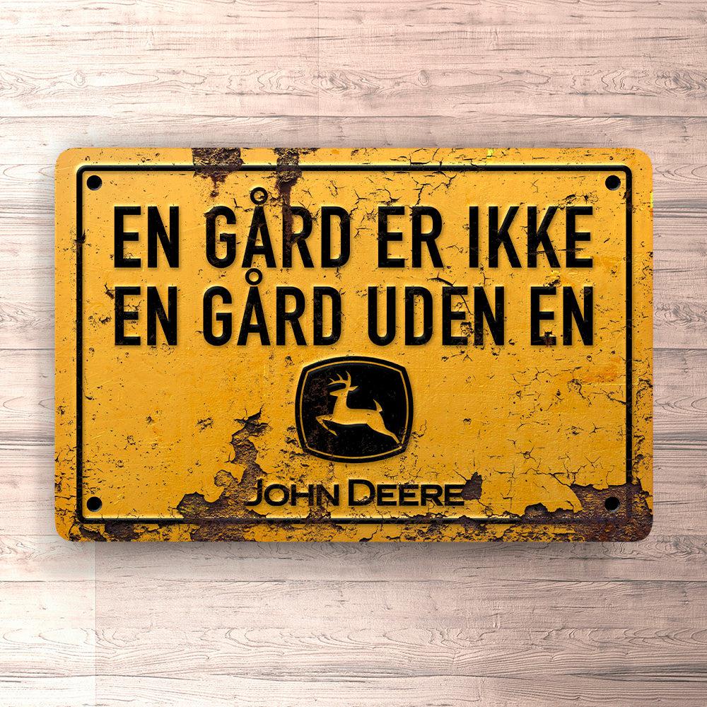 John Deere En Gård Er Ikke En Gård Uden En John Deere Skilte, Musemåtte, Dørmåtte-Skilte-John Deere-Garage Culture Shop- garage - man cave - merchandise