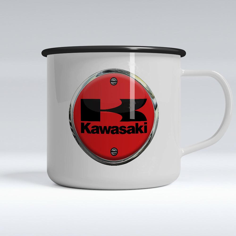 Kawasaki Emaljekrus-Krus-Kawasaki-Garage Culture Shop- garage - man cave - merchandise