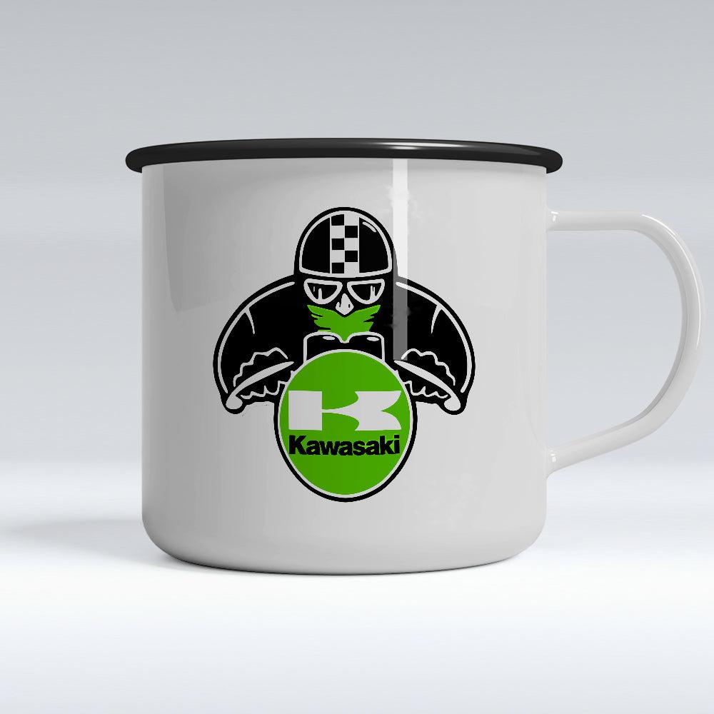 Kawasaki Emaljekrus-Krus-Kawasaki-Garage Culture Shop- garage - man cave - merchandise