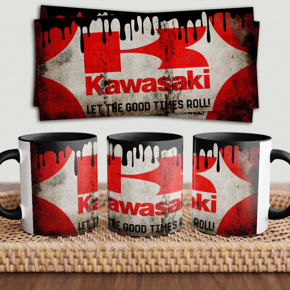 Kawasaki "To Toner" Vintage Keramisk Krus-Krus-Kawasaki-Garage Culture Shop- garage - man cave - merchandise