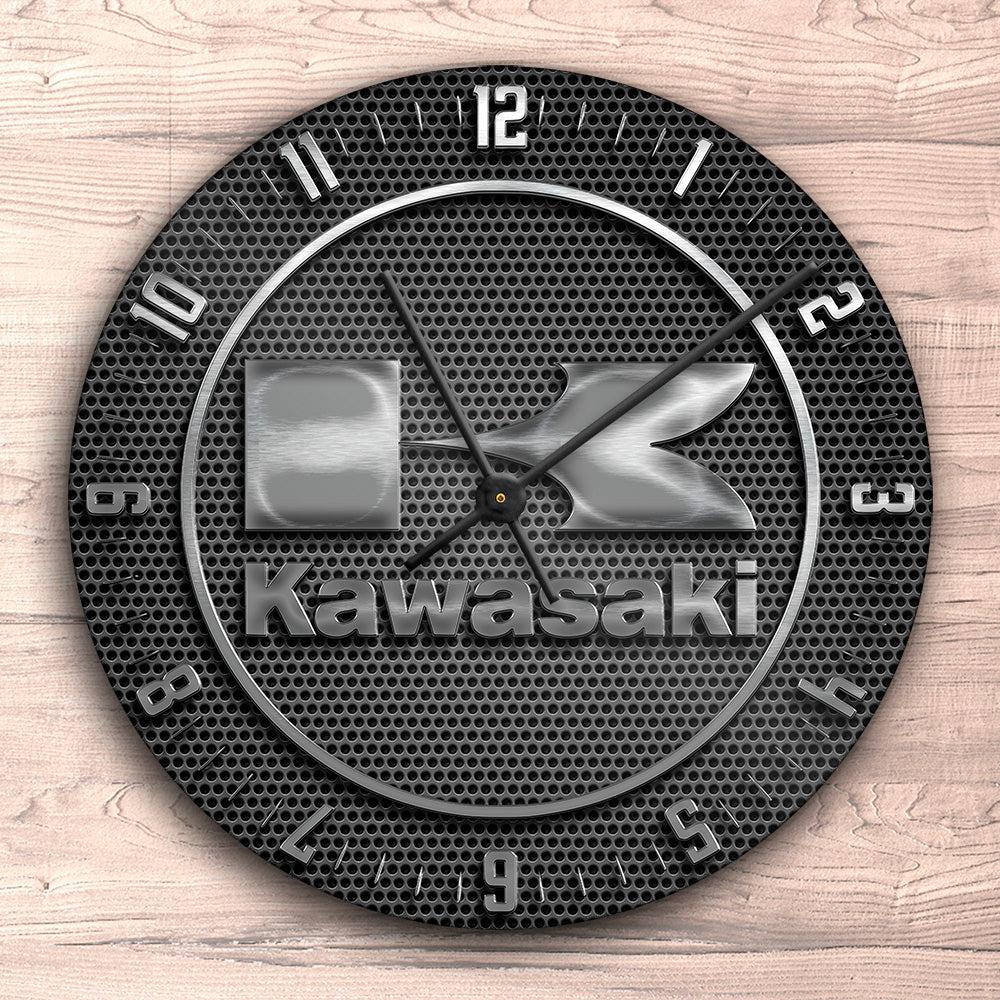 Kawasaki Vægur Rundt-Clock-Kawasaki-Garage Culture Shop- garage - man cave - merchandise
