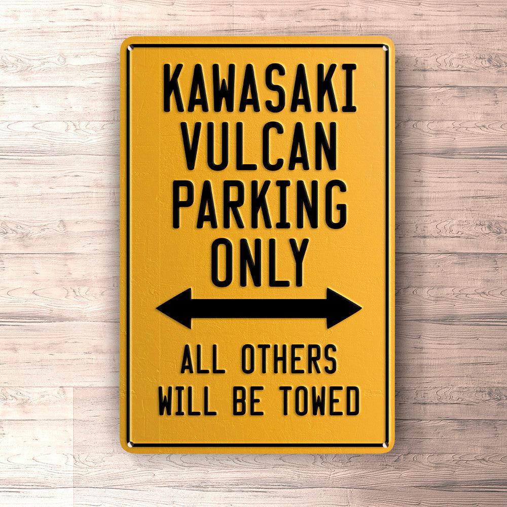 Kawasaki Vulcan Parking Only Skilte, Musemåtte, Dørmåtte , Plakat-Parking skilte-Kawasaki-Garage Culture Shop- garage - man cave - merchandise