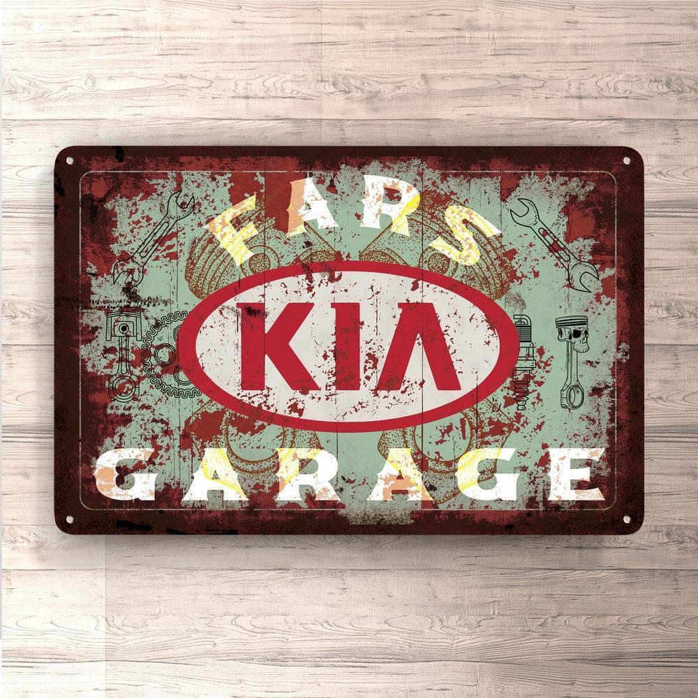 Kia Fars Garage Vintage Skilte, Musemåtte, Dørmåtte-Skilte-KIA-Garage Culture Shop- garage - man cave - merchandise