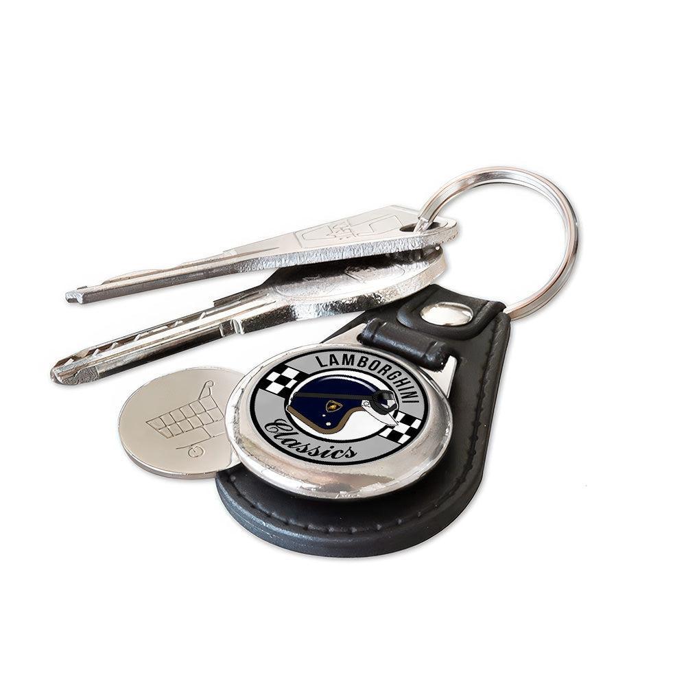 Lamborghini Classics - Nøglering med Indkøbsvognsmønt – Metal & Kunstlæder-Nøglering-Lamborghini-Garage Culture Shop- garage - man cave - merchandise