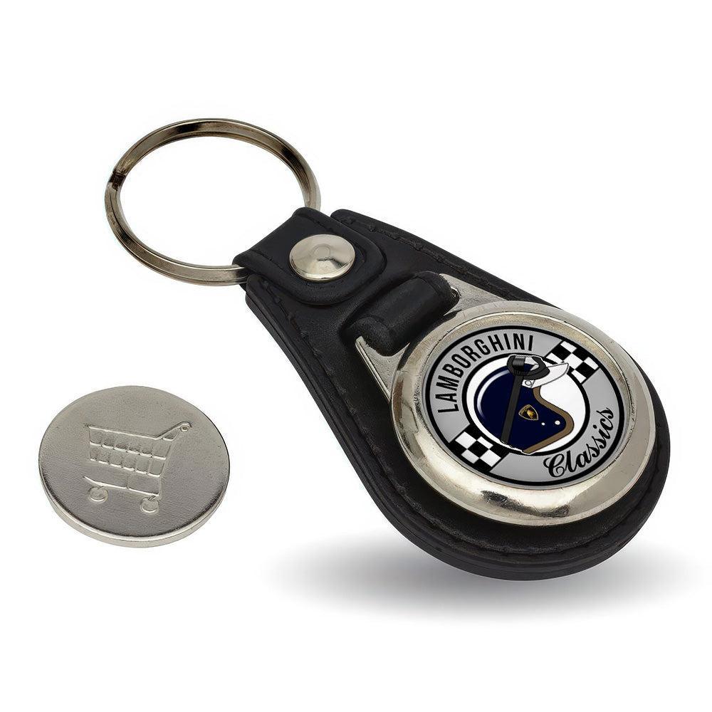 Lamborghini Classics - Nøglering med Indkøbsvognsmønt – Metal & Kunstlæder-Nøglering-Lamborghini-Garage Culture Shop- garage - man cave - merchandise