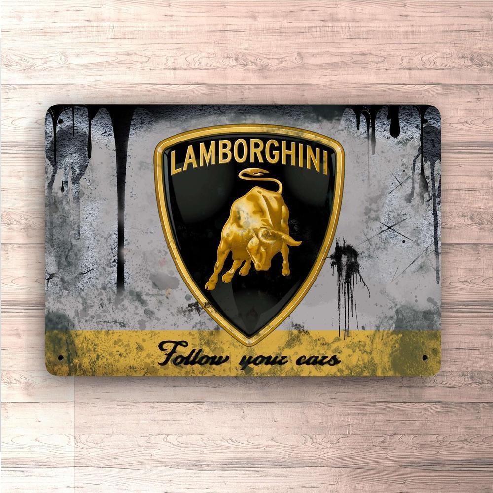 Lamborghini Skilte, Musemåtte, Dørmåtte , Plakat-Skilte-Lamborghini-Garage Culture Shop- garage - man cave - merchandise