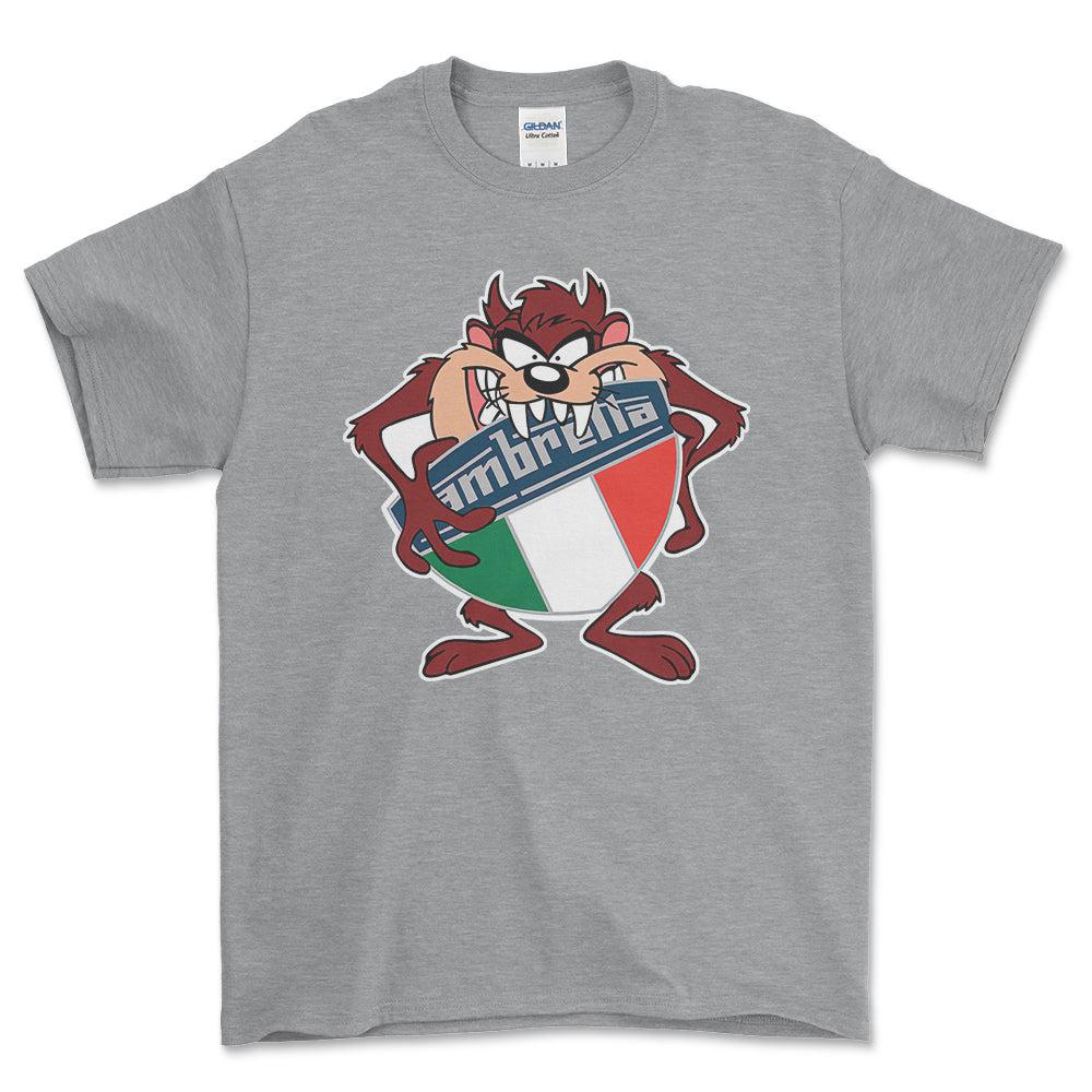 Lambretta TAZ Unisex T-Shirt , Bomuld-Beklædning-Lambretta-Grå Sport-S-Forside-Garage Culture Shop- garage - man cave - merchandise