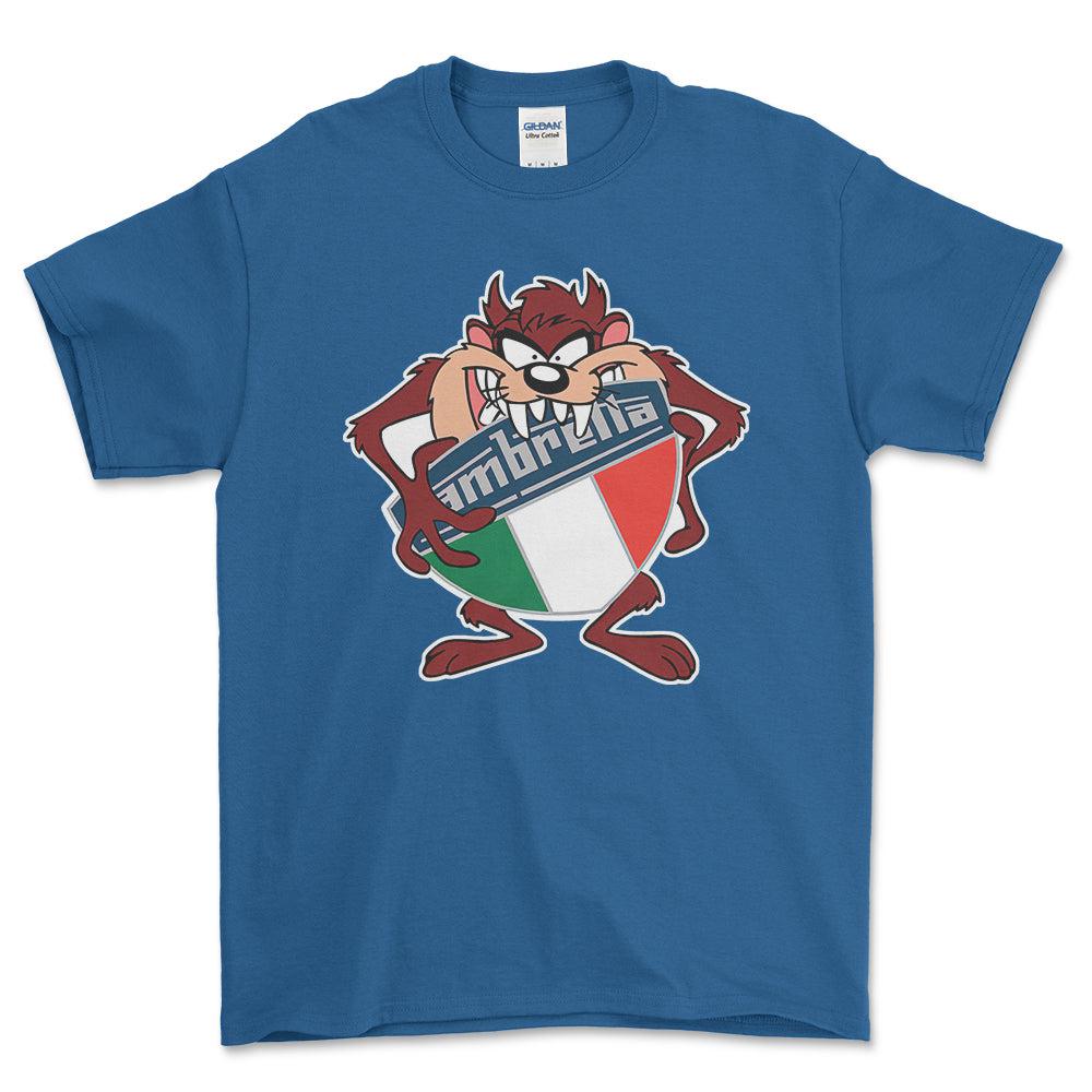 Lambretta TAZ Unisex T-Shirt , Bomuld-Beklædning-Lambretta-Blå Royal-S-Forside-Garage Culture Shop- garage - man cave - merchandise