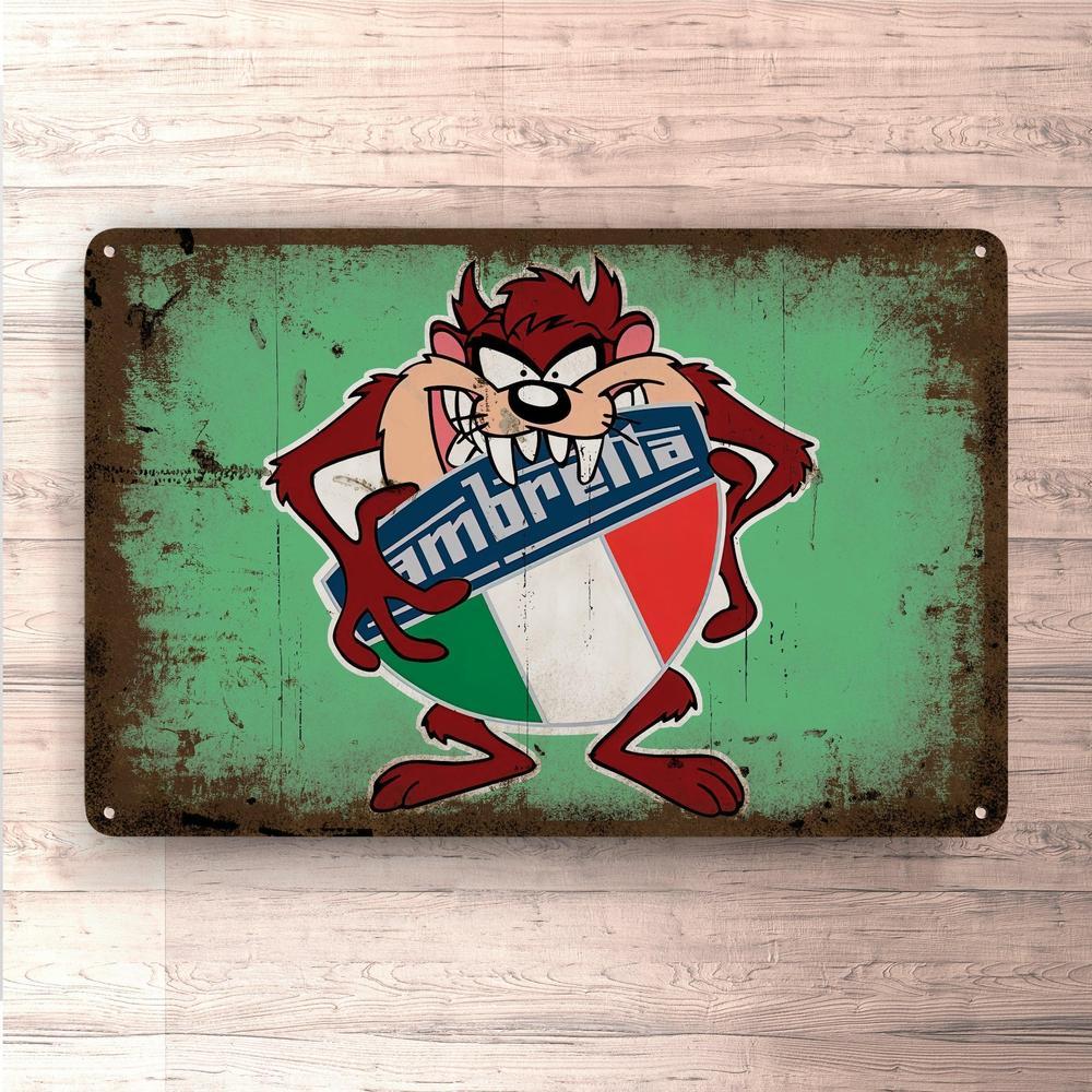 Lambretta Taz Vintage Skilte, Musemåtte, Dørmåtte-Skilte-Lambretta-Garage Culture Shop- garage - man cave - merchandise