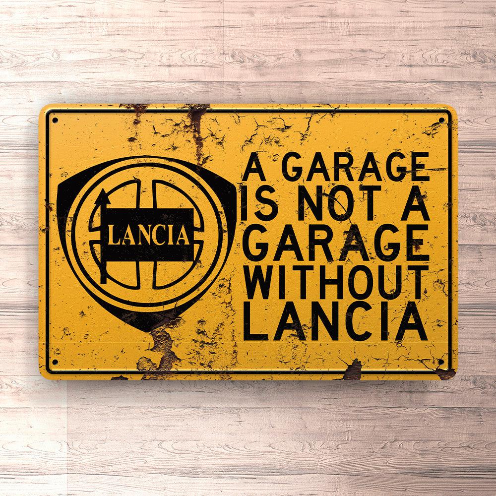 Lancia A Garage Is Not A Garage Without Lancia Skilte, Musemåtte, Dørmåtte-Skilte-Lancia-Garage Culture Shop- garage - man cave - merchandise