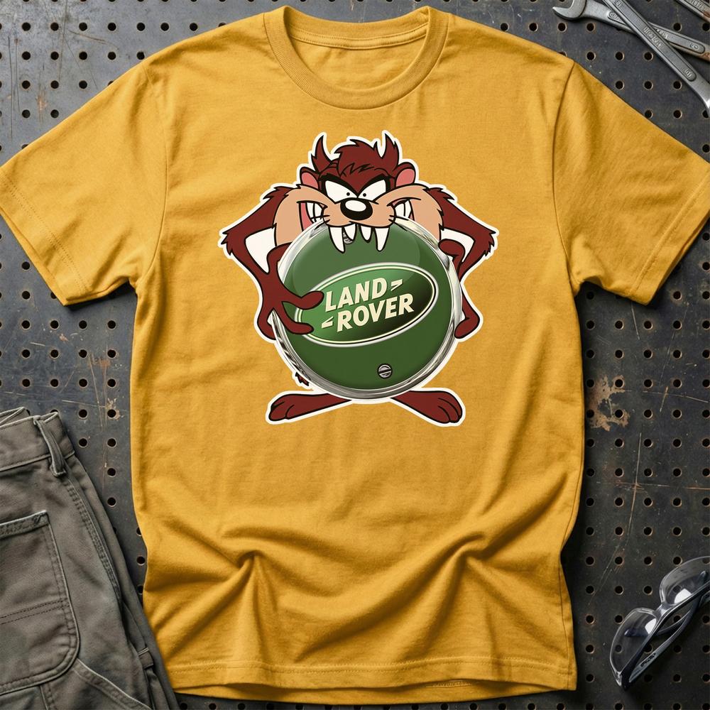 Land Rover TAZ Unisex T-Shirt , Bomuld-Beklædning-Land Rover-Guld-S-Garage Culture Shop- garage - man cave - merchandise