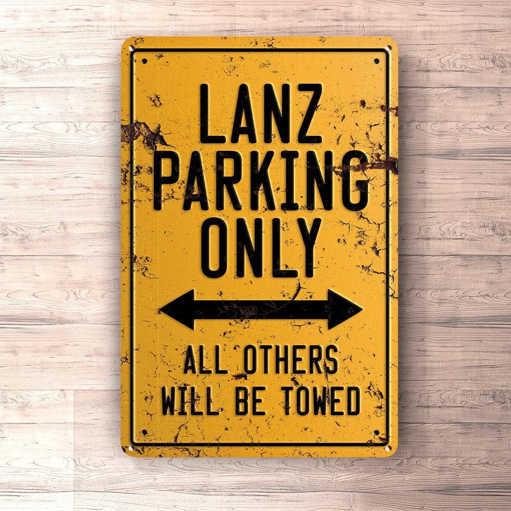 Lanz Parking Only Skilte, Musemåtte, Dørmåtte-Parking skilte-Lanz-Garage Culture Shop- garage - man cave - merchandise