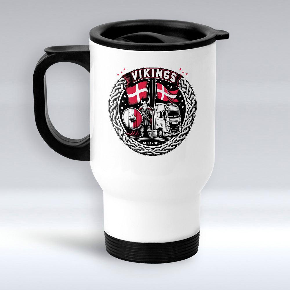 Lastbilchauffør - Vikings Danish Spirit - Termokrus Hvidt-Krus-Lastbilchauffør-Garage Culture Shop- garage - man cave - merchandise