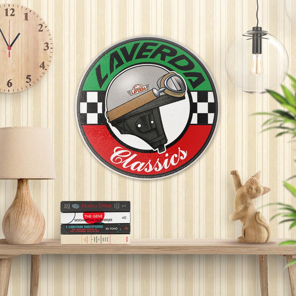 Laverda Classics Runde Skilte , Musemåtte Rundt , Kop Underlag, Underlagssæt-Runde Skilte-Laverda-Garage Culture Shop- garage - man cave - merchandise