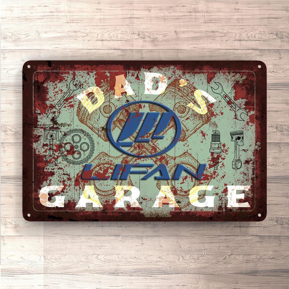 Lifan Dads Garage Vintage Skilte, Musemåtte, Dørmåtte-Skilte-Lifan-Garage Culture Shop- garage - man cave - merchandise