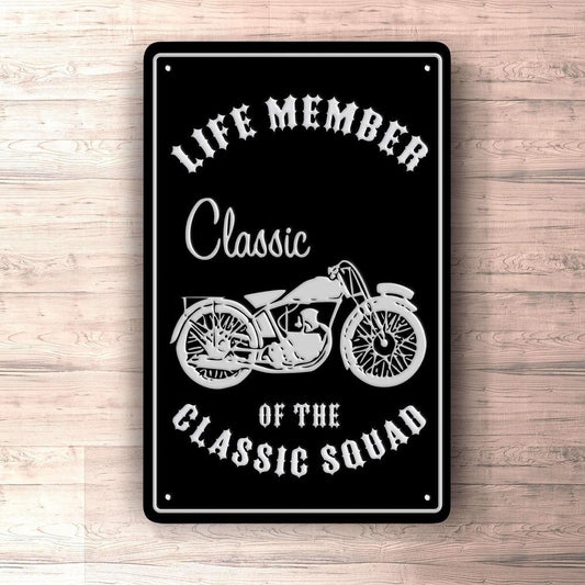 Life Member Of The Classic Squad Skilte, Musemåtte, Dørmåtte , Plakat-Skilte-Life Member-Garage Culture Shop- garage - man cave - merchandise