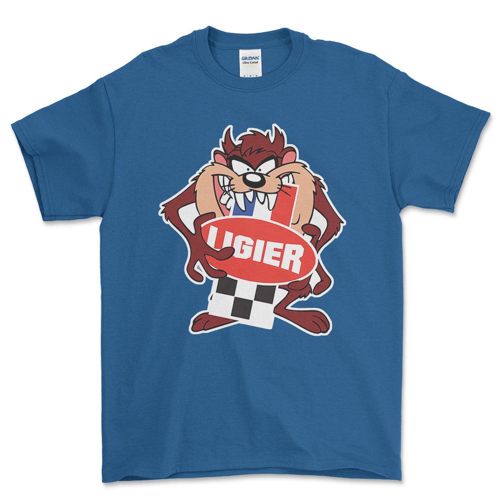 Ligier TAZ Unisex T-Shirt , Bomuld-Beklædning-Ligier-Blå Royal-S-Forside-Garage Culture Shop- garage - man cave - merchandise