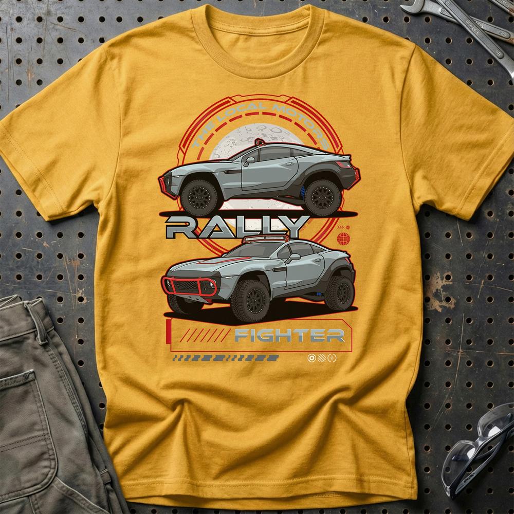 Local Motors Rally Fighter Fast And Furios Cars - Unisex T-Shirt-Beklædning-Local Motors-Guld-S-Garage Culture Shop- garage - man cave - merchandise