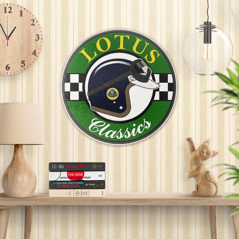 Lotus Classics Runde Skilte , Musemåtte Rundt , Kop Underlag, Underlagssæt-Runde Skilte-Lotus-Garage Culture Shop- garage - man cave - merchandise