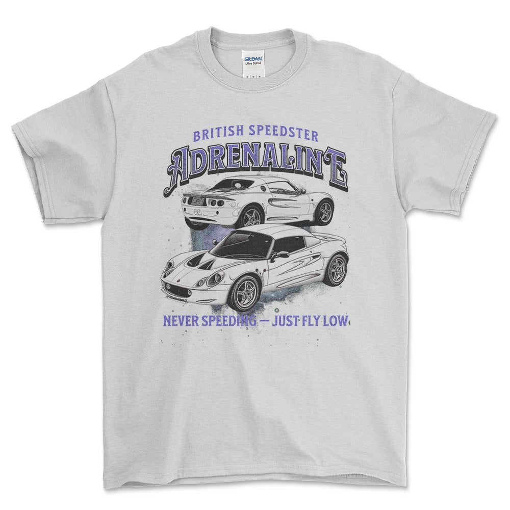 Lotus Elise - Unisex T-Shirt , Bomuld-Beklædning-Lotus-Hvid-S-Forside-Garage Culture Shop- garage - man cave - merchandise