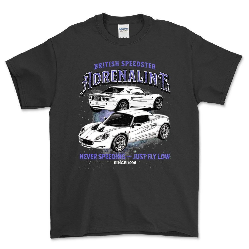 Lotus Elise - Unisex T-Shirt , Bomuld-Beklædning-Lotus-Sort-S-Forside-Garage Culture Shop- garage - man cave - merchandise
