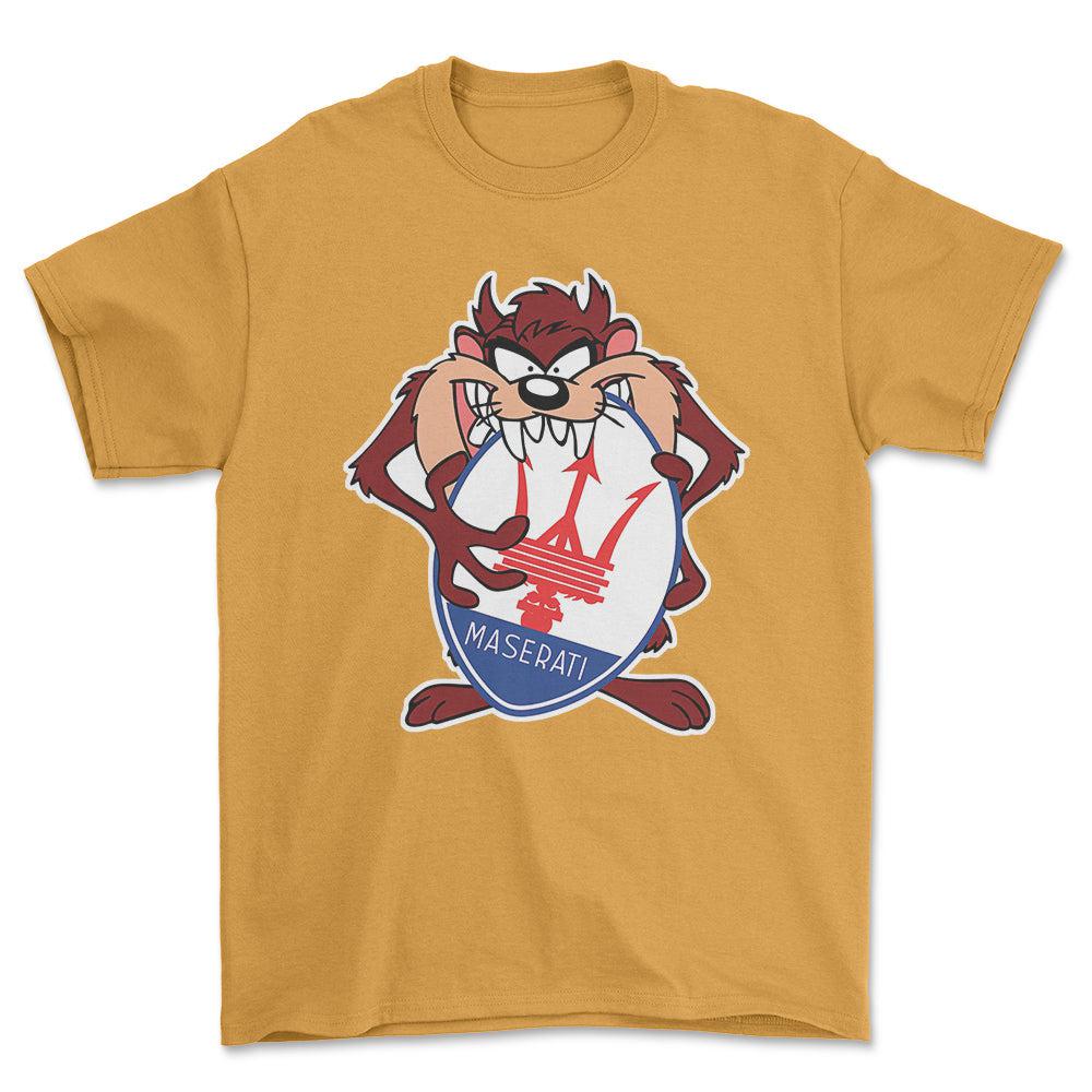 Maserati TAZ Unisex T-Shirt , Bomuld-Beklædning-Maserati-Garage Culture Shop- garage - man cave - merchandise