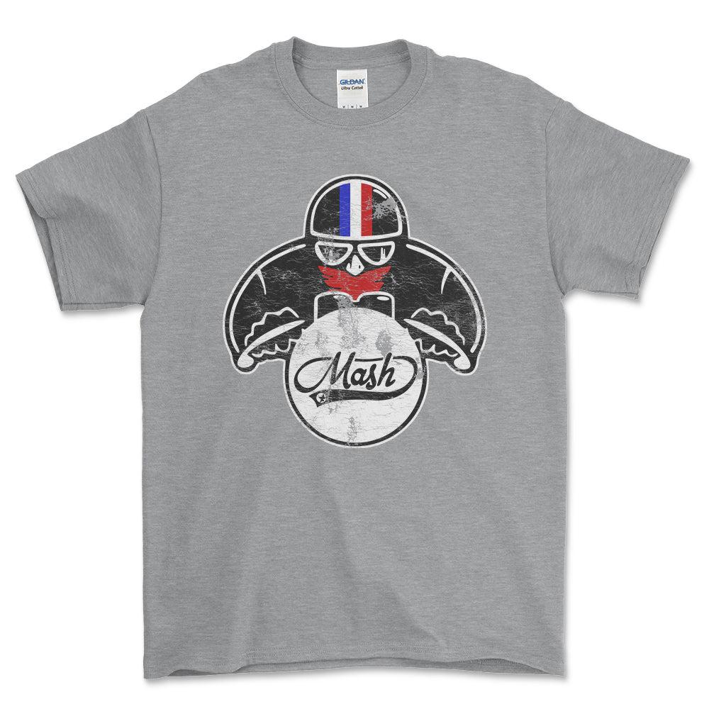 Mash Biker Vintage Style Unisex T-Shirt , Bomuld-Beklædning-Mash-Grå Sport-S-Forside-Garage Culture Shop- garage - man cave - merchandise