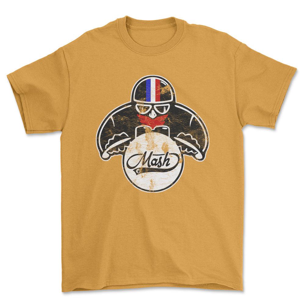 Mash Biker Vintage Style Unisex T-Shirt , Bomuld-Beklædning-Mash-Guld-S-Forside-Garage Culture Shop- garage - man cave - merchandise