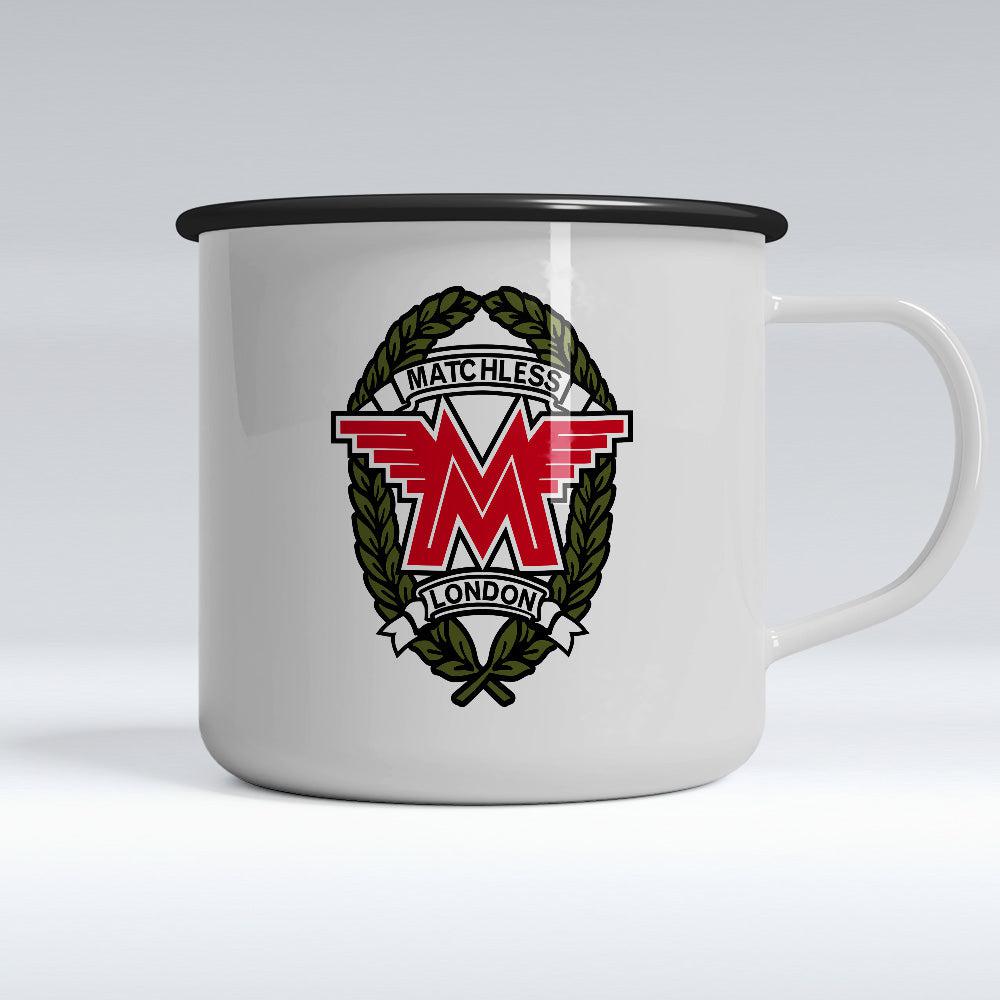 Matchless Emaljekrus-Krus-Matchless-Garage Culture Shop- garage - man cave - merchandise