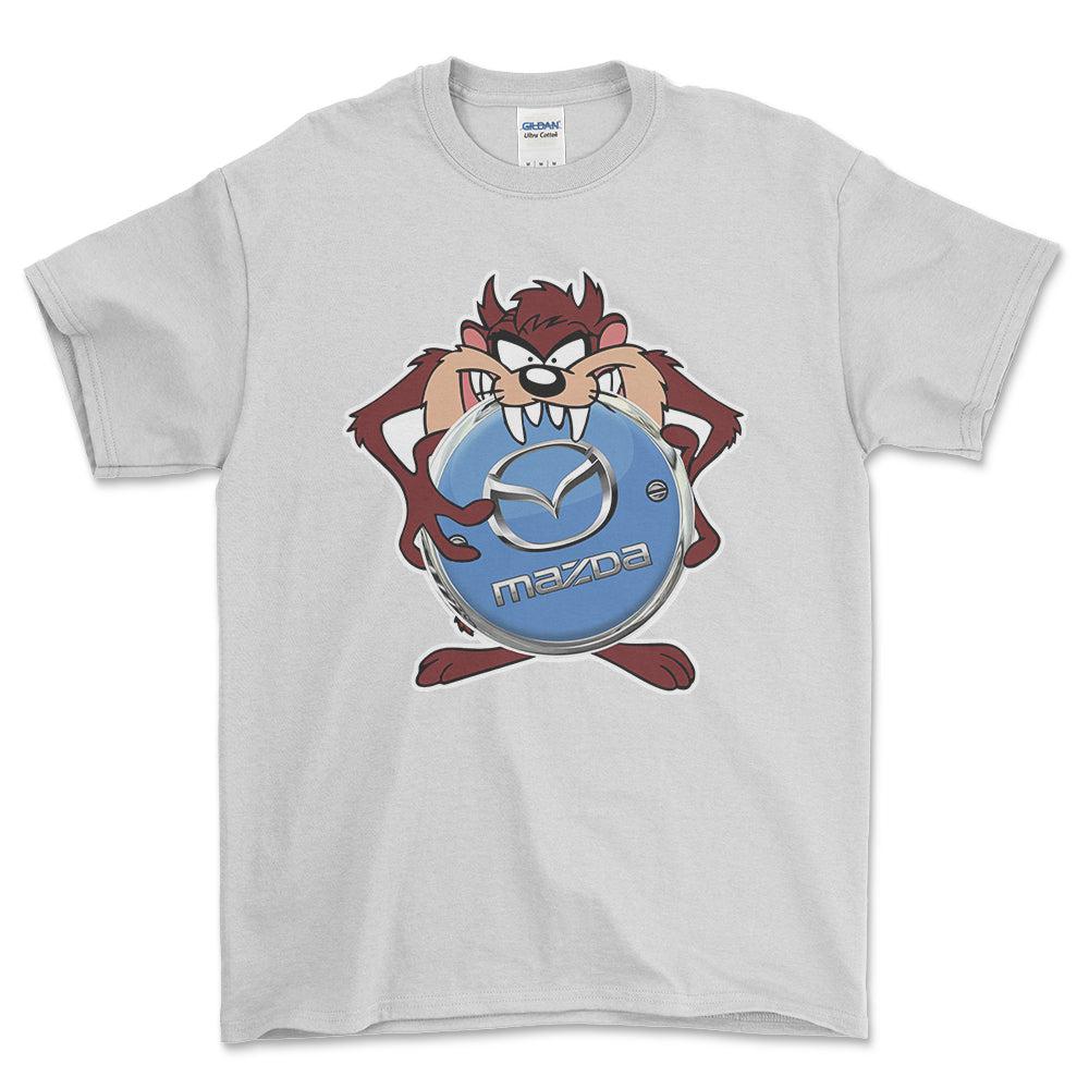 Mazda TAZ Unisex T-Shirt , Bomuld-Beklædning-Mazda-Hvid-S-Forside-Garage Culture Shop- garage - man cave - merchandise