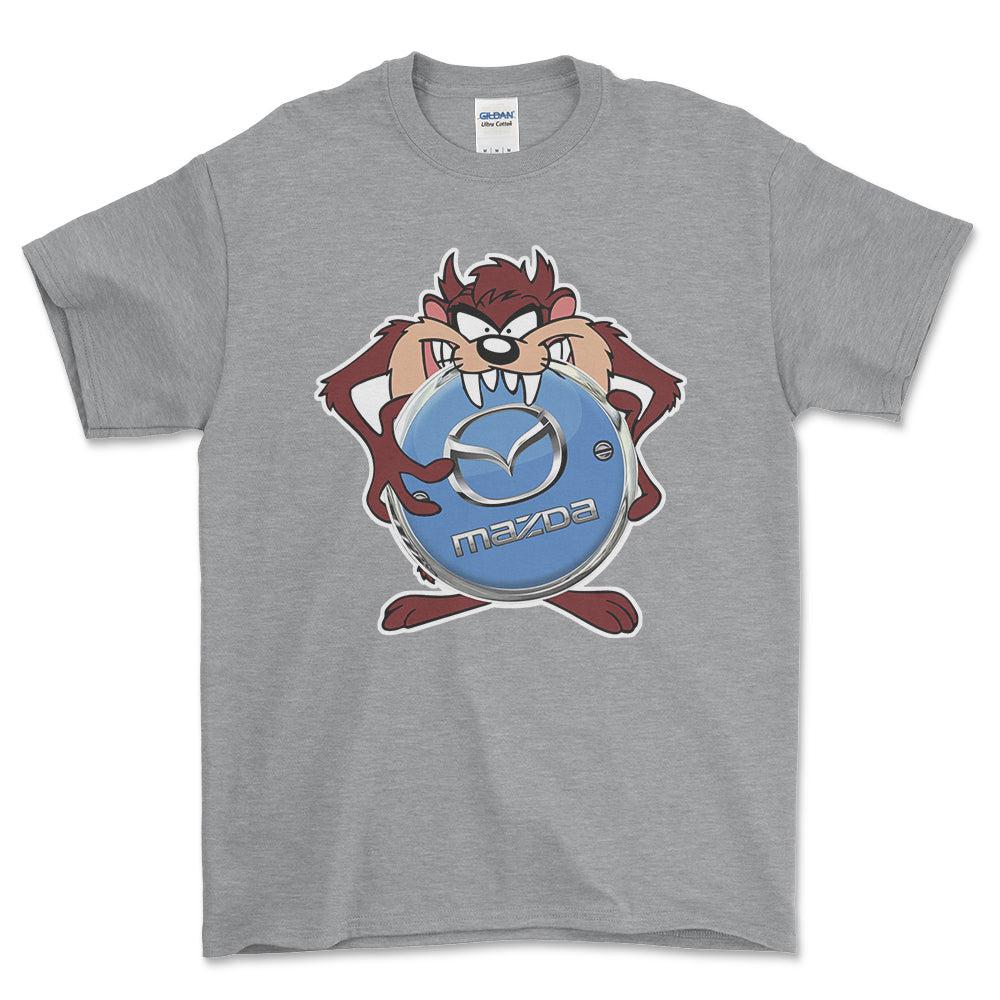 Mazda TAZ Unisex T-Shirt , Bomuld-Beklædning-Mazda-Grå Sport-S-Forside-Garage Culture Shop- garage - man cave - merchandise