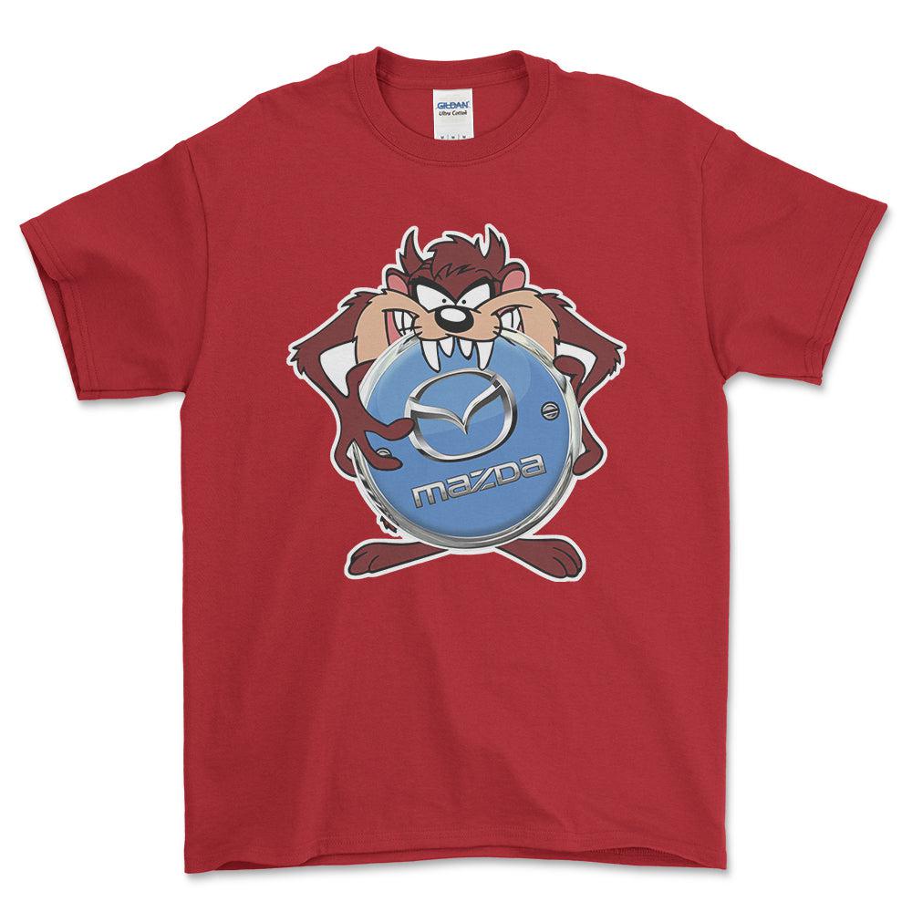 Mazda TAZ Unisex T-Shirt , Bomuld-Beklædning-Mazda-Rød-S-Forside-Garage Culture Shop- garage - man cave - merchandise