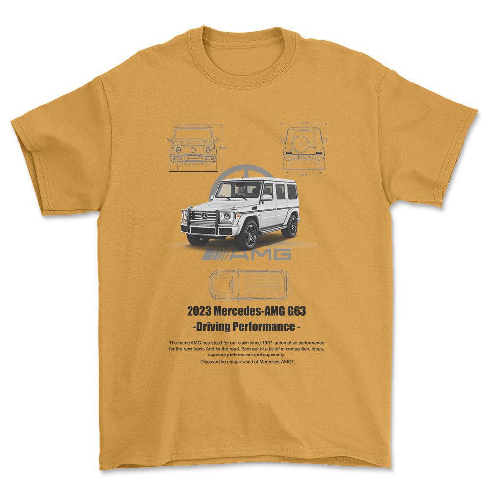 Mercedes G63 AMG - Unisex T-Shirt , Bomuld-Beklædning-Mercedes-Guld-S-Forside-Garage Culture Shop- garage - man cave - merchandise
