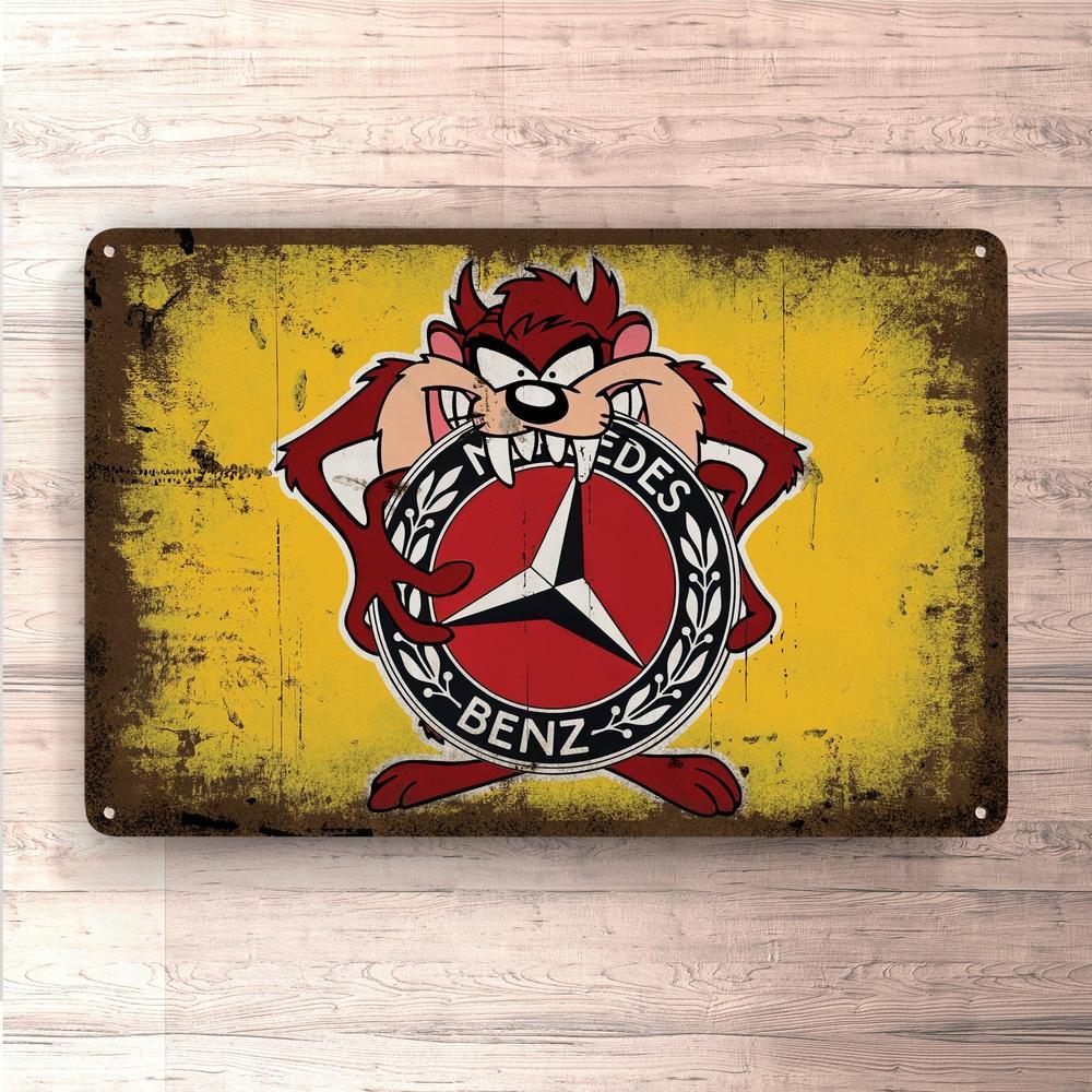 Mercedes Taz Vintage Skilte, Musemåtte, Dørmåtte , Plakat-Skilte-Mercedes-Garage Culture Shop- garage - man cave - merchandise