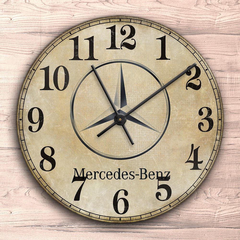 Mercedes Vægur Rundt-Clock-Mercedes-Garage Culture Shop- garage - man cave - merchandise