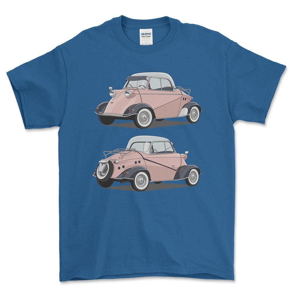 Messerschmitt KR200 - One Line Style Unisex T-Shirt-Beklædning-Messerschmitt-Blå Royal-S-Forside-Garage Culture Shop- garage - man cave - merchandise