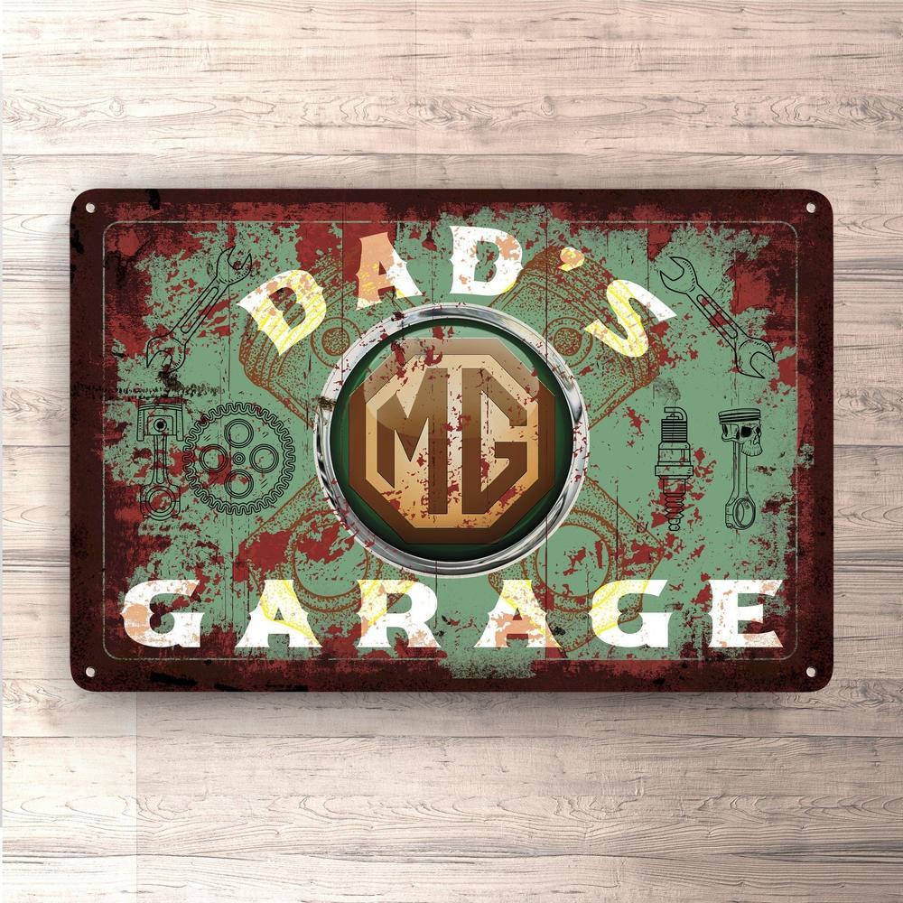 Mg Dads Garage Vintage Skilte, Musemåtte, Dørmåtte , Plakat-Skilte-MG-Garage Culture Shop- garage - man cave - merchandise