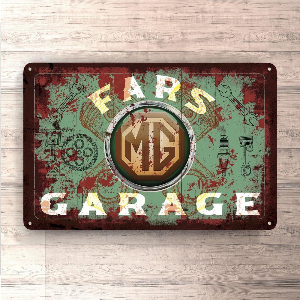 Mg Fars Garage Vintage Skilte, Musemåtte, Dørmåtte-Skilte-MG-Garage Culture Shop- garage - man cave - merchandise